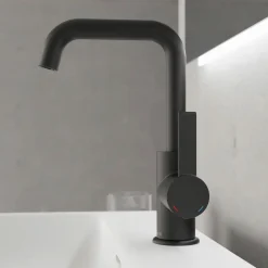 Waschtischarmatur Los Angeles, Farbe: Schwarz, Cold-Start
