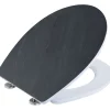 WC-Sitz Noir Duroplast mit Naturstein