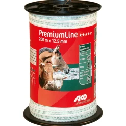 Weidezaunband PremiumLine 1,23 cm 200 m weiß-grün