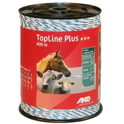 Weidezaunlitze TopLine Plus 400 m weiß-blau 400 Stück