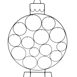 Weihnachtskugel mit Halterungen 77cm schwarz