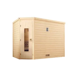 Weka Design-Sauna Cubilis Größe 2 Sparset 7,5kW OS Glastuer und Fenster