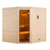 Weka Design-Sauna Cubilis Größe 1 Sparset 7,5kW OS Glastuer und Fenster