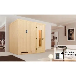Weka Elementsauna Halmstad Größe 1 Sparset 7,5 kW Bio S Massivholztuer