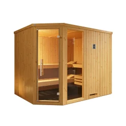 Weka Elementsauna Varberg Größe 4 Sparset 7,5 kW Bio S Massivholztuer