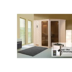 Weka Elementsauna Varberg Eck Größe 1 Sparset 7,5 kW OS Glastuer