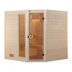 Weka Massivholz-Sauna Valida Größe 4 Sparset 9,0 kW K inkl integrierter Steuerung
