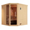 Weka Premium Massivholz-Elementsauna Kemi Eck Größe 2 Sparset 7,5 kW Bio S