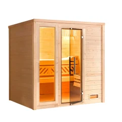 Weka Premium Massivholz-Sauna Bergen Größe 1.8 Sparset 7,5 kW Bio S