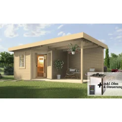 Weka Saunahaus Salo Größe 1 Sparset 7,5 kW OS natur