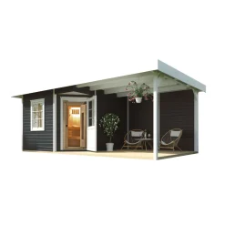 Weka Saunahaus Salo Größe 1 Sparset 7,5 kW Bio S anthrazit