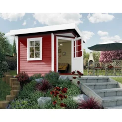 Weka Designhaus 213 5-Eck 278 x 278 x 237 cm rot