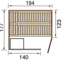 Weka Elementecksauna „Varberg 2“ GTF