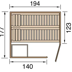 Weka Elementecksauna Varberg 2 HT