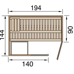 Weka Elementecksauna „Varberg 1“ HT