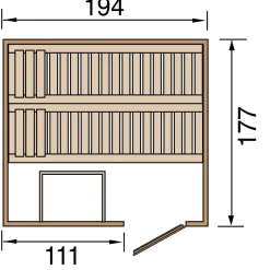 Weka Elementsauna „Halmstad 2“ HT