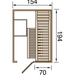 Weka Elementsauna „Kaarina 1“, 154x199x194 cm
