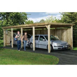 Weka Flachdach-Einzelcarport 617 270 x 760 cm