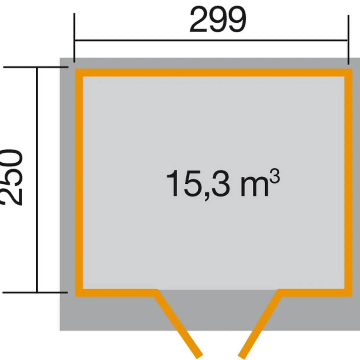 Weka Gartenhaus 325 323 x 293 x 223 cm