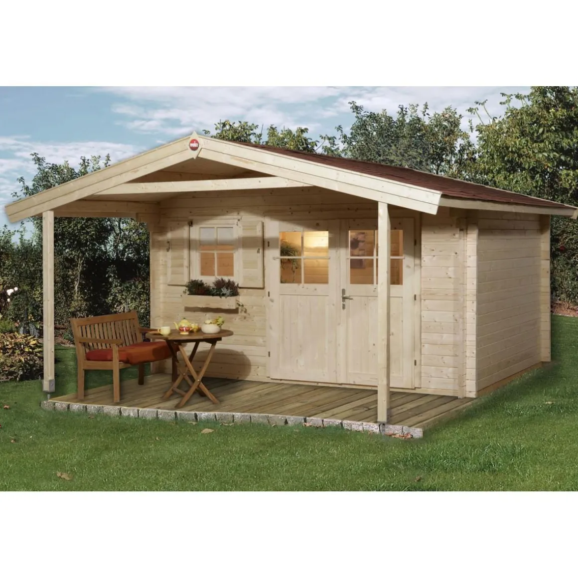 Weka Gartenhaus 136 A Größe 1/2 460 x 510 x 262 cm