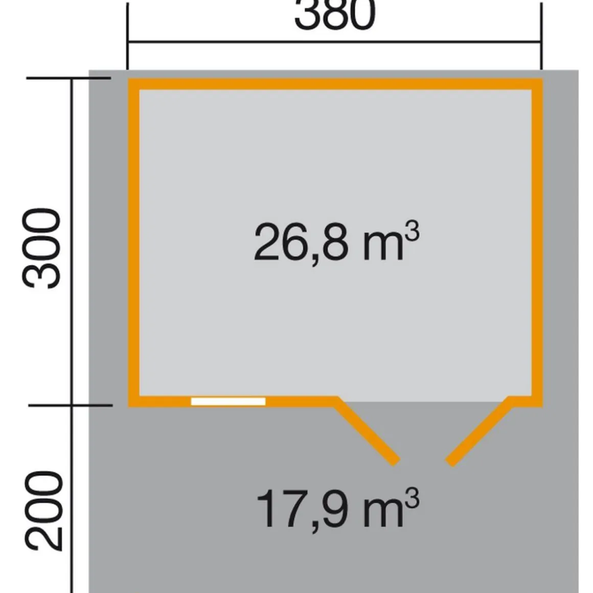 Weka Gartenhaus 136 A Größe 1/2 460 x 510 x 262 cm