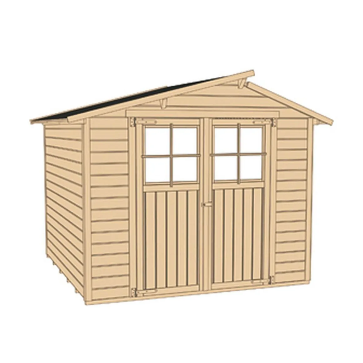 Weka Gartenhaus 323 Größe 2 280 x 217 x 221 cm