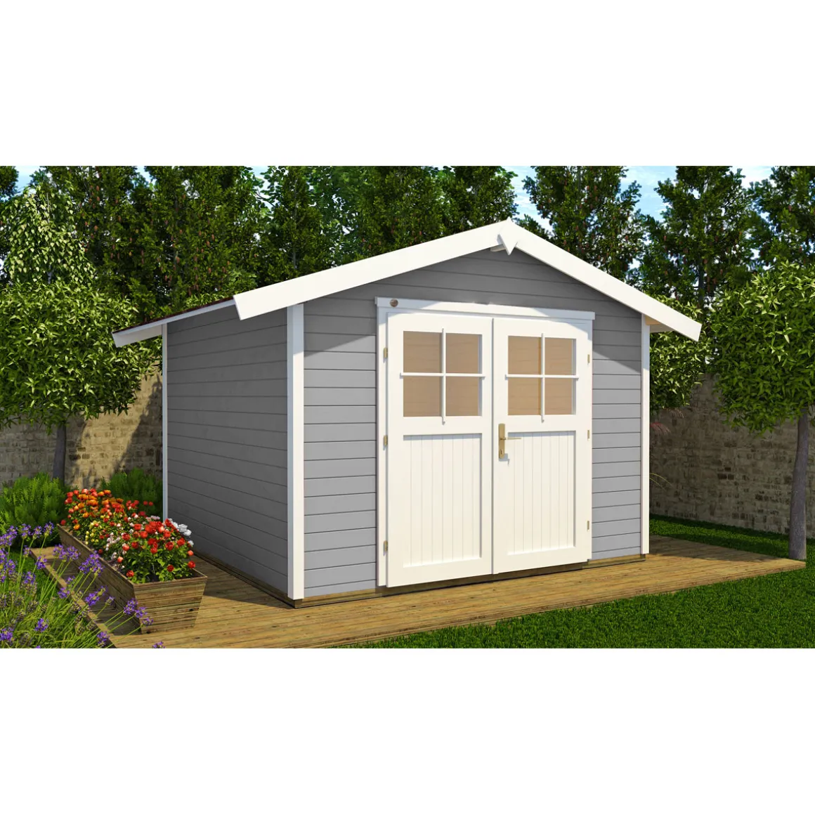 Weka Gartenhaus 122 Größe 5 grau