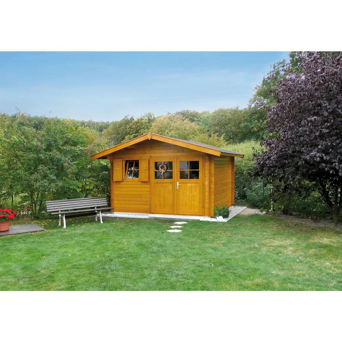 Weka Gartenhaus 109 Größe 2 mit Fußboden 420 x 370 x 262 cm