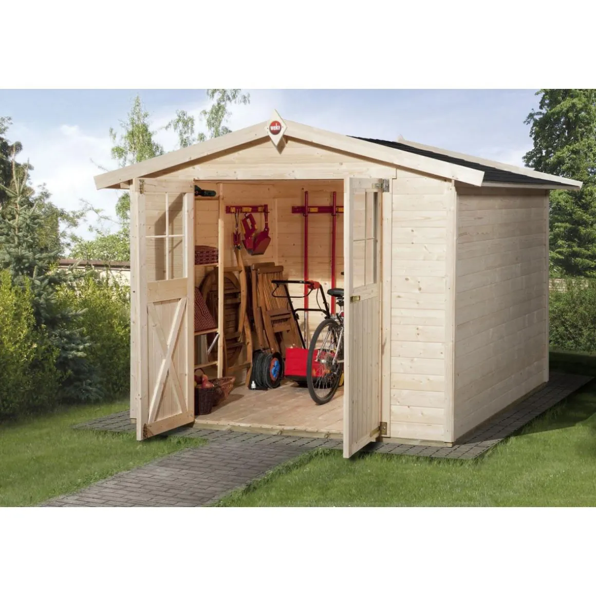 Weka Gartenhaus 316 Größe 3 natur