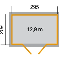 Weka Gartenhaus 226 schwarz