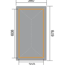Weka Gartenoase 651 D 310 x 608 x 306 cm Bitumendachbelag