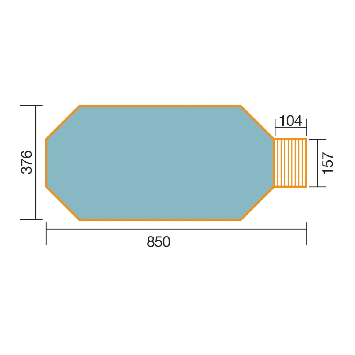 Weka Holzpool 594 A 376 x 850 cm Sparset