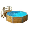 Weka Holzpool-Set 593 B inklusive Edelstahlleiter Vlies Innenfolie Sand-Filteranlage