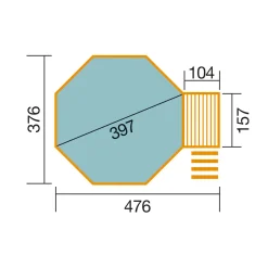 Weka Holzpool-Set 593 B inklusive Edelstahlleiter Vlies Innenfolie Sand-Filteranlage