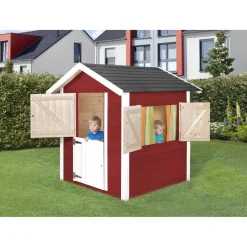 Weka Kinderspielhaus Tabaluga 818 inkl Fensterläden rot/weiß