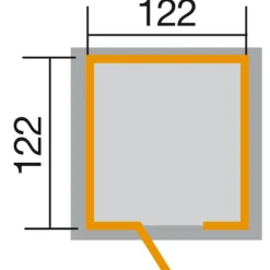Weka Kinderspielhaus Tabaluga 818 inkl Fensterläden rot/weiß