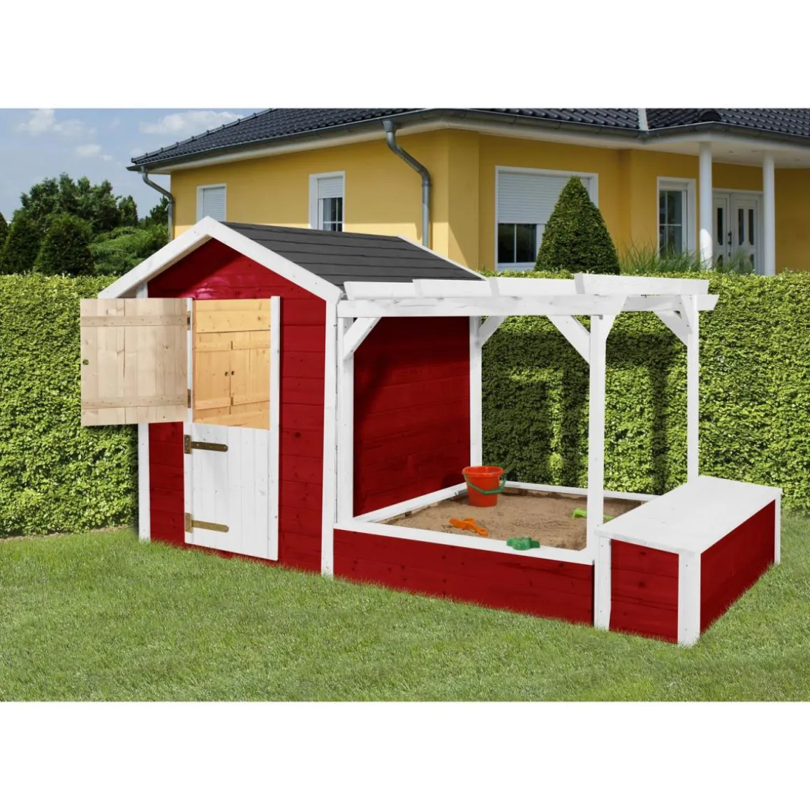 Weka Kinderspielplatz-Set Tabaluga 818 rot/weiss