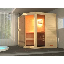 Weka Massivholz-Elementsaunaauna „Laukkala 2“, 38 mm, GTF