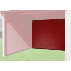 Weka Rückwand für Gartenhaus 126/172 Anbau 150 cm schwedenrot