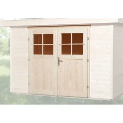 Weka Zusatzdoppeltür für Gartenhaus 21/28 mm 183 x 182 cm