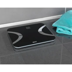 Wenko Analysewaage LED mit Bluetooth Schwarz Körperfettwaage