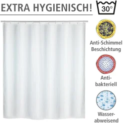 Wenko Anti-Schimmel Duschvorhang Palais Textil Polyester 180 x 200 cm waschbar