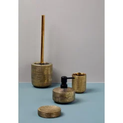 Wenko Bad-Accessoire Set Rivara 3-teilig Bad-Zubehör handbemalt