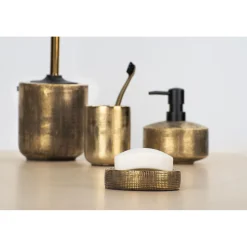 Wenko Bad-Accessoire Set Rivara 3-teilig Bad-Zubehör handbemalt