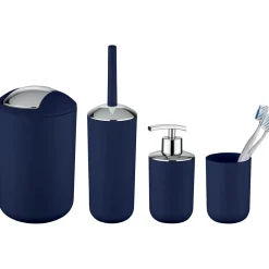 Wenko Bad-Accessoire-Set Brasil Dunkelblau 4-teilig bruchsicher
