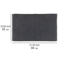 Wenko Badematte Mona Dunkelgrau Badvorleger 50 x 80 cm Grau