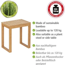 Wenko Badhocker Bambusa aus Bambus Bambushocker
