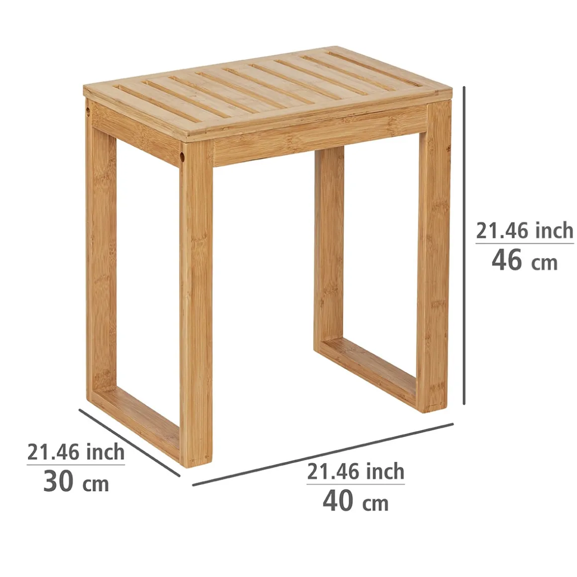 Wenko Badhocker Bambusa aus Bambus Bambushocker