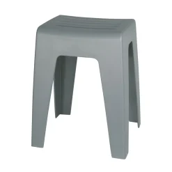 Wenko Badhocker Kumba Grau Stabile Qualität aus Kunststoff