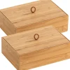 Wenko Bambus Box Terra L mit Deckel 2er Set